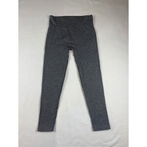 Feathers Womens Plus Size 1X 2X Gray Heathered Seamless High Waist Leggings‎